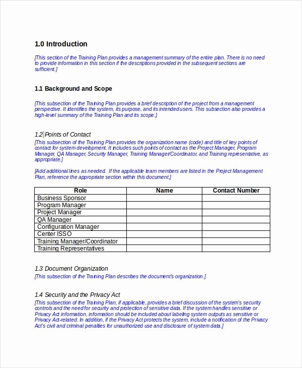 Software Training Plan Template Unique Training Plan 13 Free Pdf Word Documents Download