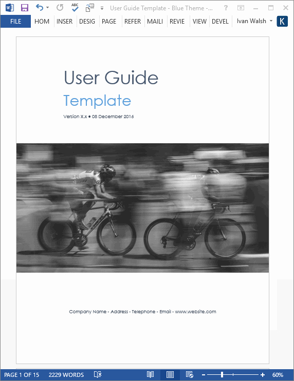 Software User Manual Template Best Of User Guide – Ms Word Templates Tutorials &amp; Samples – Download
