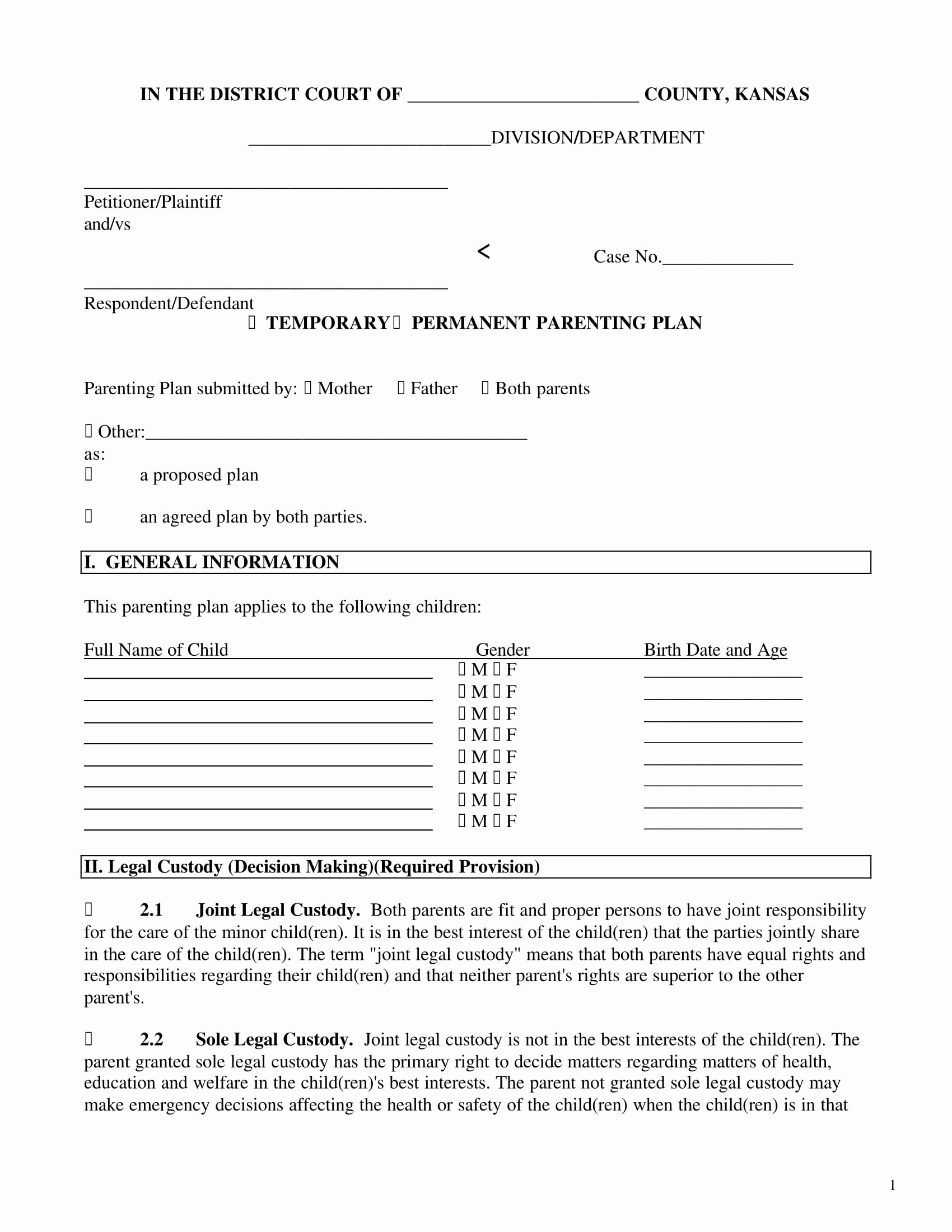 Sole Custody Agreement Template Lovely 5 Marriage Agreement forms Prenuptial Agreement
