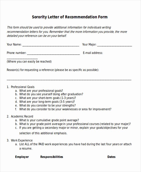 Sorority Recommendation Letter Template Fresh 7 Sample sorority Re Mendation Letters Pdf Doc
