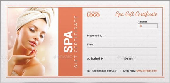 Spa Gift Certificate Template New Spa Gift Certificate Template 27 Word Psd Templates