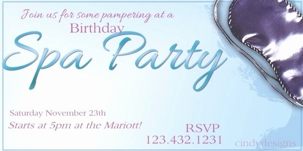 Spa Party Invitation Template Best Of 20 Spa Party Invitations Psd Vector Eps Jpg Download