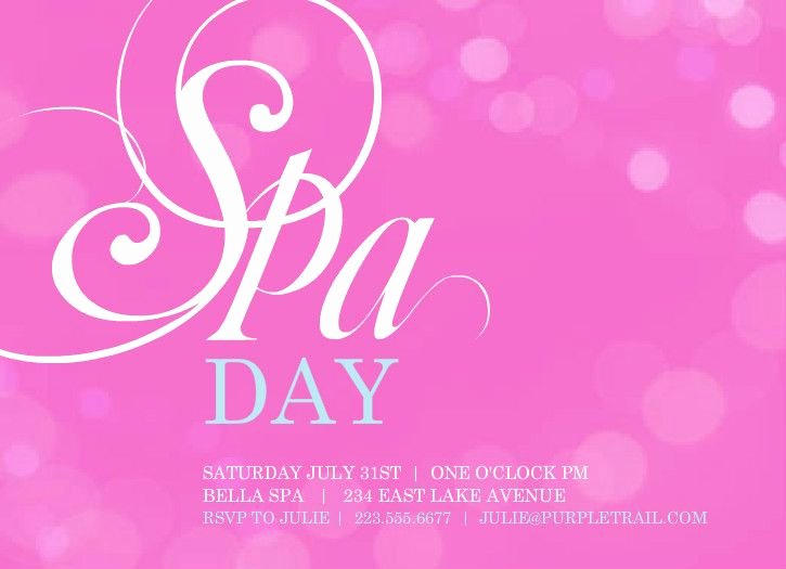 Spa Party Invitation Template Lovely 45 Best Spa Party Images On Pinterest