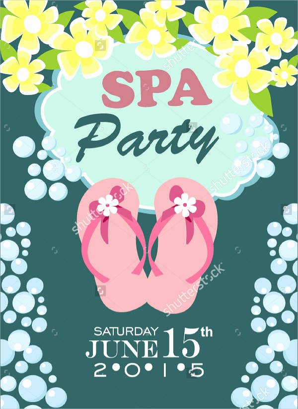 Spa Party Invite Template Awesome 7 Spa Party Invitation Designs &amp; Templates Psd Ai