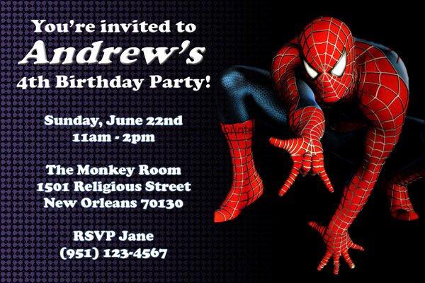 Spiderman Birthday Invitation Template Best Of 58 Sample Birthday Invitation Templates Psd Ai Word