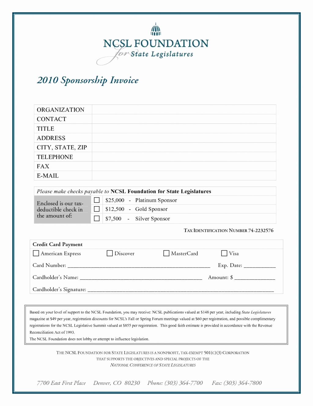 Sponsorship form Template Word New Sponsorship Invoice Template Word