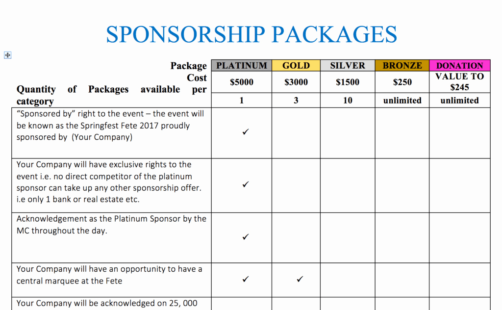 Sports Sponsorship Proposal Template Unique Fundraising Sponsorship Proposal Template Free