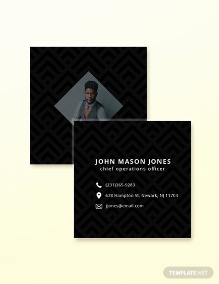 Square Business Card Template Inspirational Free Square Simple Business Card Template Download 180