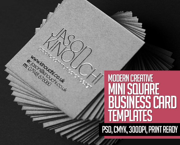 Square Business Card Template Inspirational Mini Square Business Card Psd Templates Design