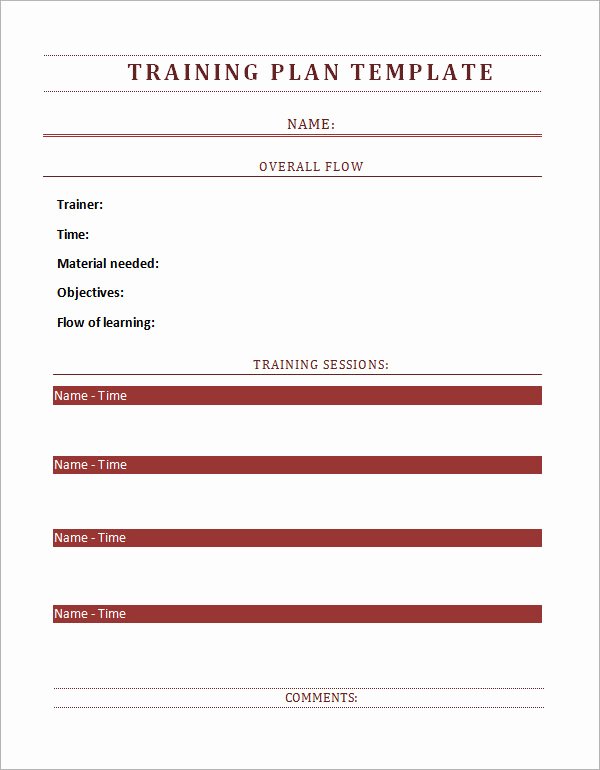Staff Training Plan Template Beautiful Training Plan Template 19 Download Free Documents In