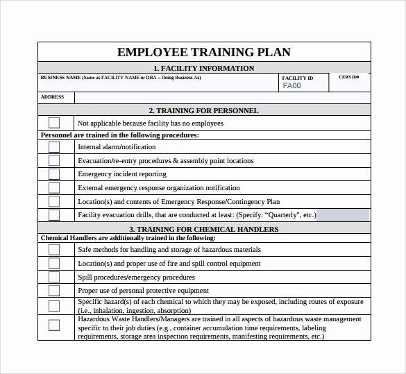 Staff Training Plan Template Luxury Training Plan Template 19 Download Free Documents In