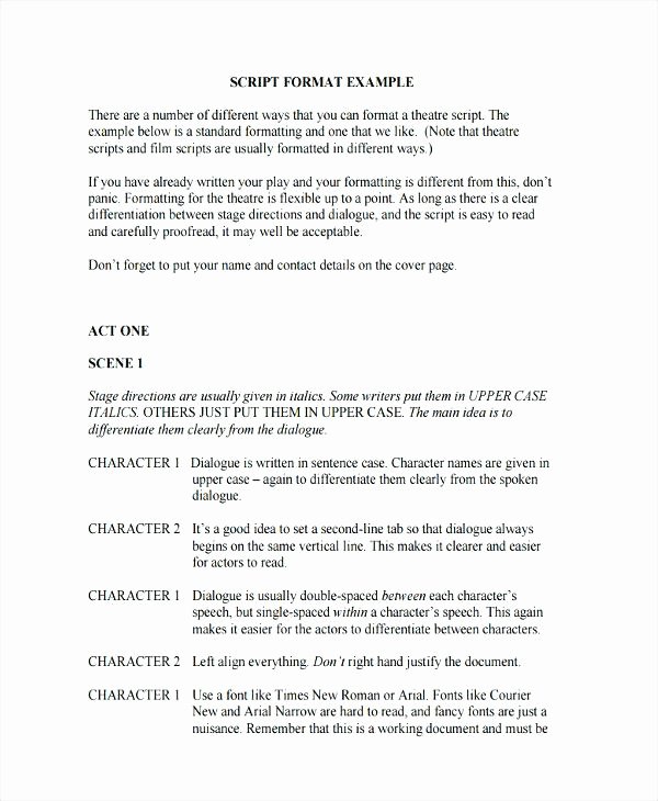 Stage Play format Template Unique Play Script Template Pretty format Contemporary Easy Stage