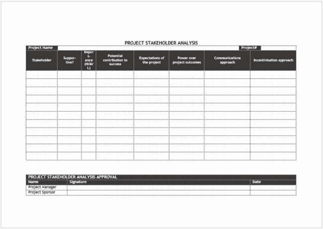 Stakeholder Analysis Template Excel Elegant Stakeholder Analysis Template 13 Examples for Excel