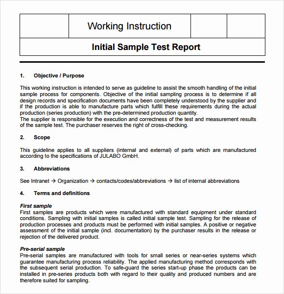 Standard Work Instructions Template Unique 8 Sample Instructions