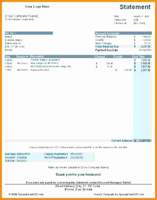 Statement Of Account Template Elegant Template Bank Account Reconciliation form Template for