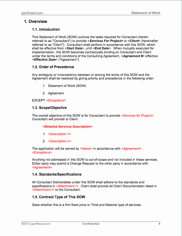 Statement Of Work Template Inspirational Projectmanagement Statement Of Work Template