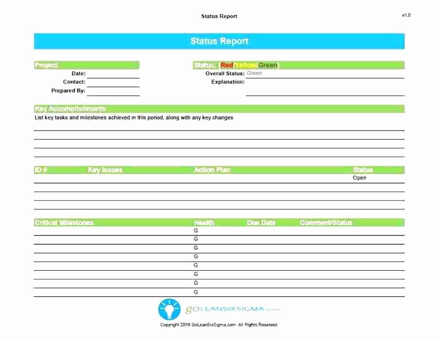 Status Update Email Template Unique Weekly Update Report Template Sample Project Status format