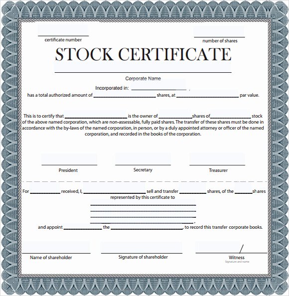 Stock Certificate Template Word Elegant Stock Certificate Template 4 Free Download for Pdf Word