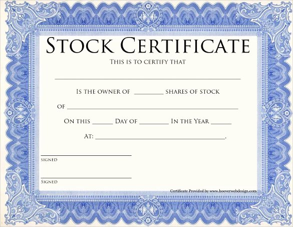 Stock Certificate Template Word Fresh 23 Stock Certificate Templates Psd Vector Eps