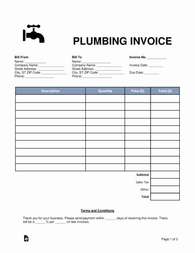 Stop Work order Template Elegant Plumbing Invoice Free Download Printable Templates Lab