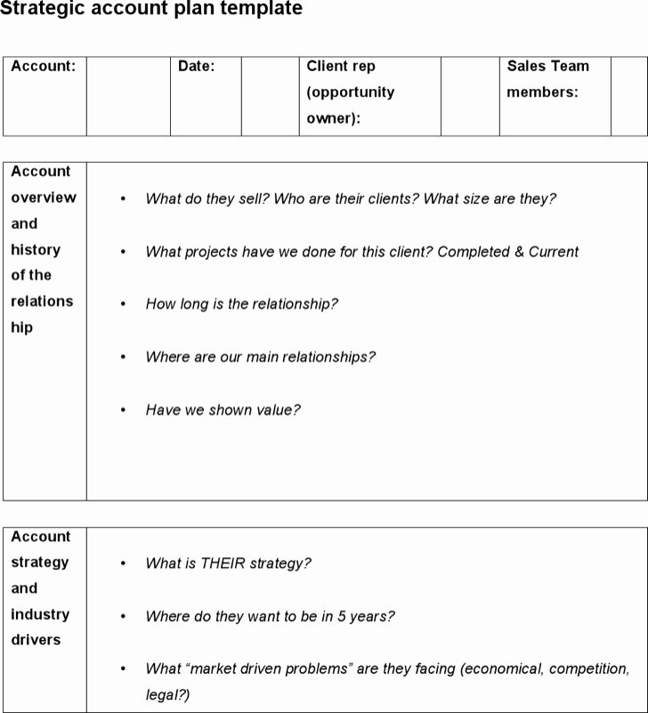 Strategic Account Plan Template Awesome Download Sample Strategic Account Plan Templates for Free