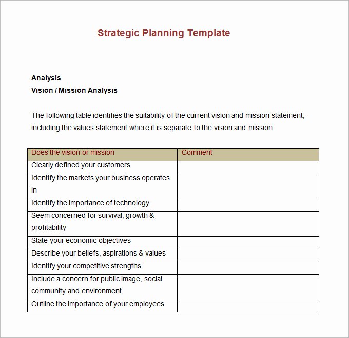 Strategic Account Plan Template Lovely Strategic Account Plan Template 8 Free Word Pdf