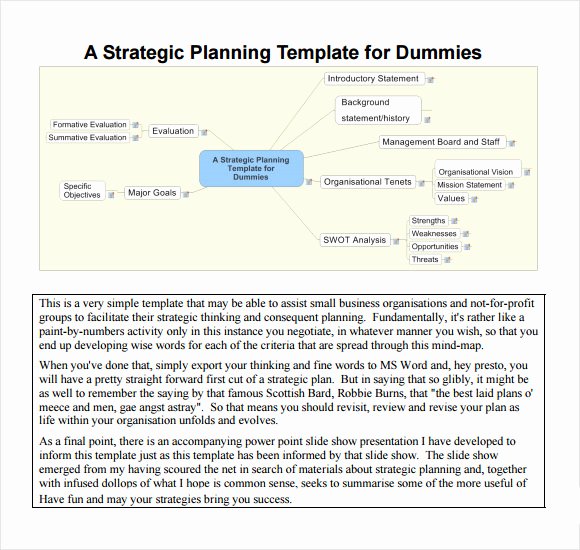 Strategic Planning Template Word New Sample Strategic Plan Template 12 Free Documents In Pdf
