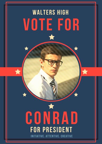 Student Council Poster Template Unique President Campaign Poster Templates by Canva