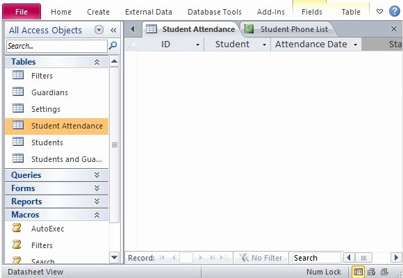 Student Data Tracking Template Fresh Desktop Student Database Template for Access