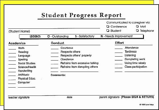 Student Progress Report Template Best Of 8 Progress Report Templates Excel Pdf formats