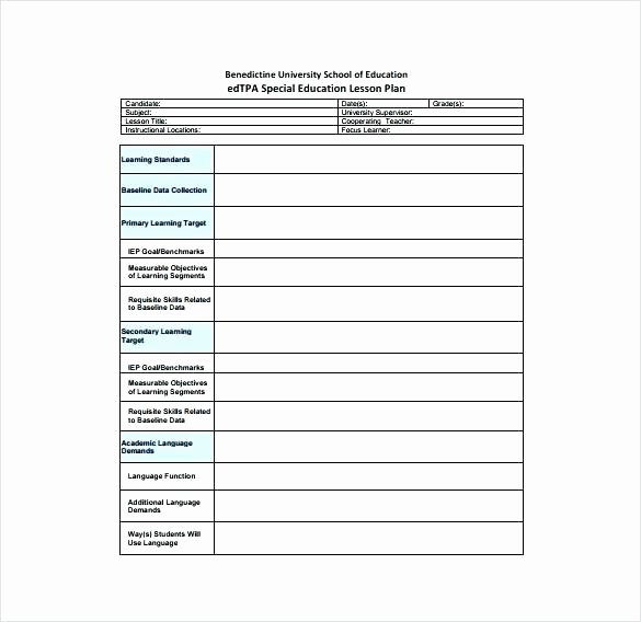 Sub Lesson Plan Template Inspirational Music Lesson Plan Template 6 Free Word Excel format