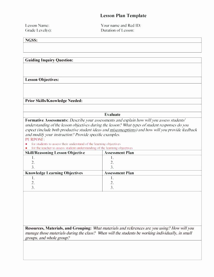 Sub Lesson Plan Template New Weekly Lesson Plan Template 8 Free Word Excel format