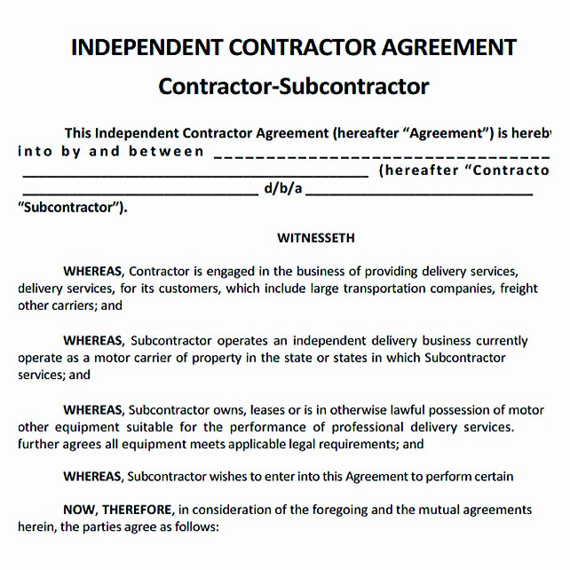 Subcontractor Contract Template Free Best Of 11 Subcontractor Agreement Template for Successful