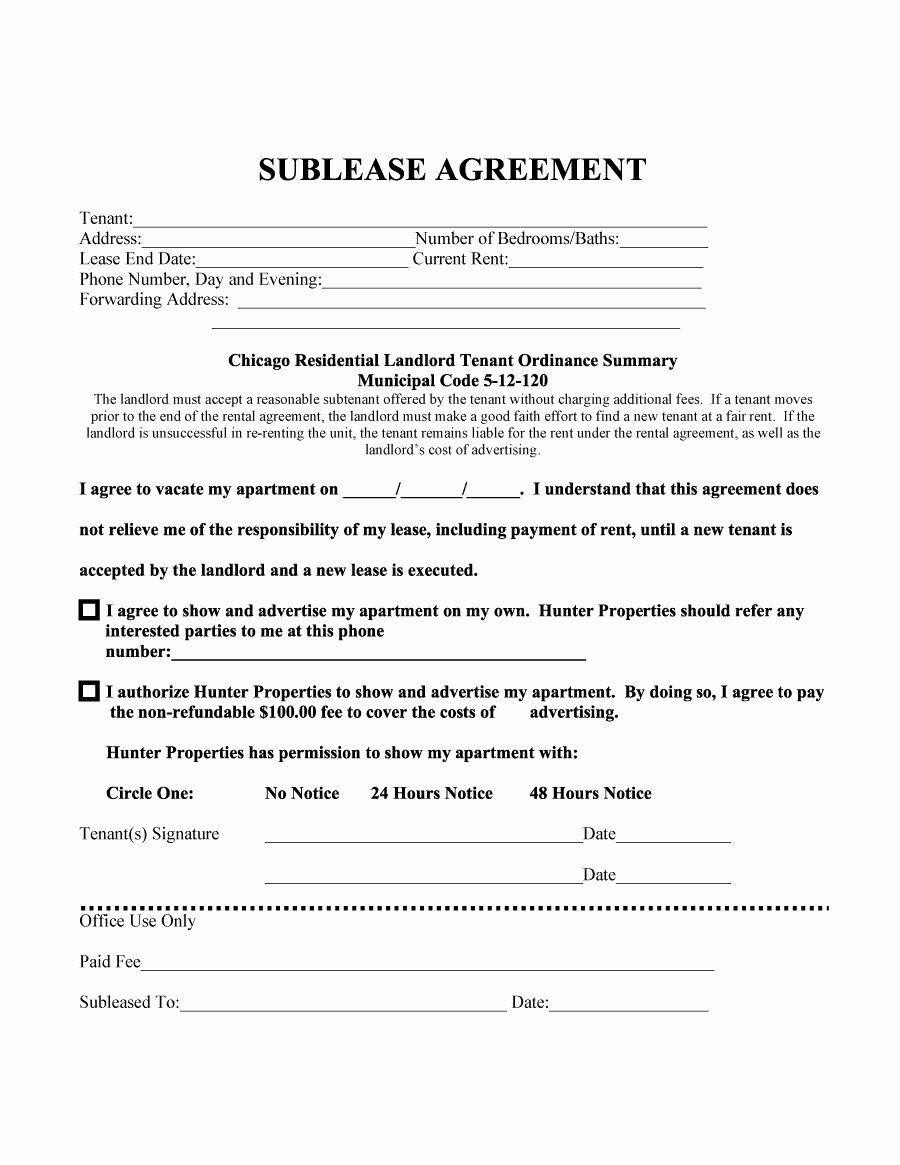 Sublease Agreement Template California Awesome Sublease Agreement Template 27 Template Lab
