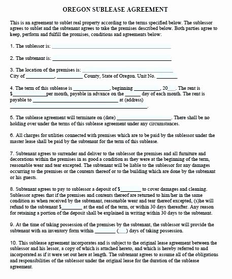 Sublease Agreement Template California Luxury Mercial Sublease Agreement Template Free Word Ideas