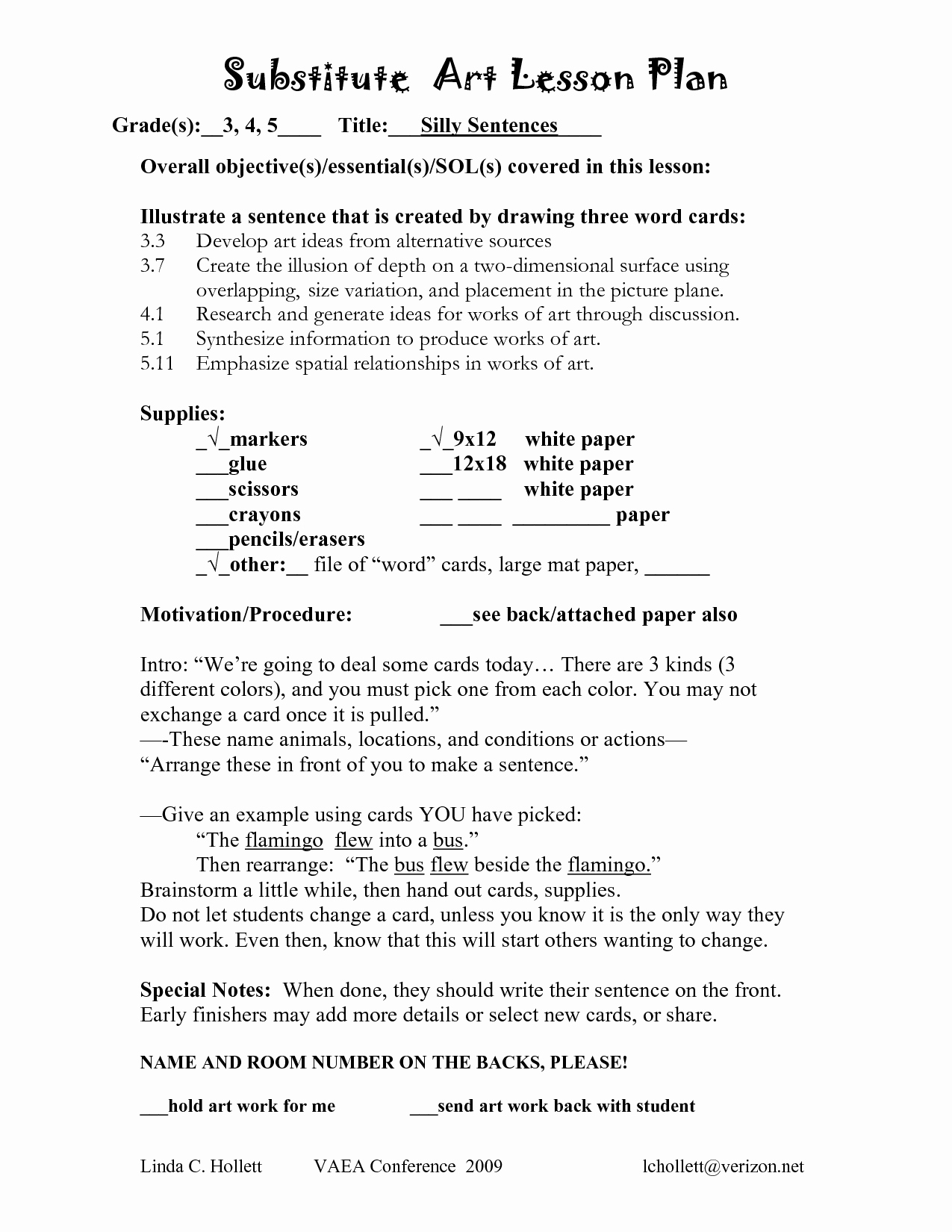 Substitute Lesson Plan Template New 11 Best Of Middle School Art Sub Worksheets