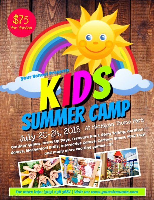 Summer Camp Flyer Template Fresh Kids Summer Camp Flyer Template
