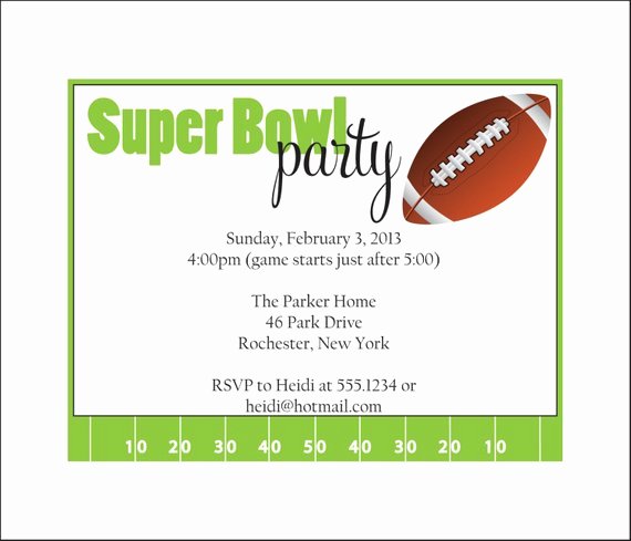 Superbowl Party Invitation Template Best Of Items Similar to Super Bowl Party Invitation Set Of 10