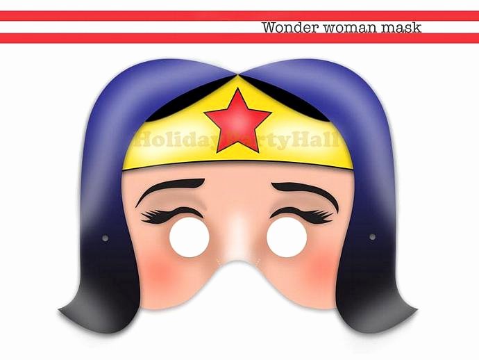 Superhero Mask Template Pdf Fresh Unique Wonder Woman Printable by Holidaypartystar On Zibbet
