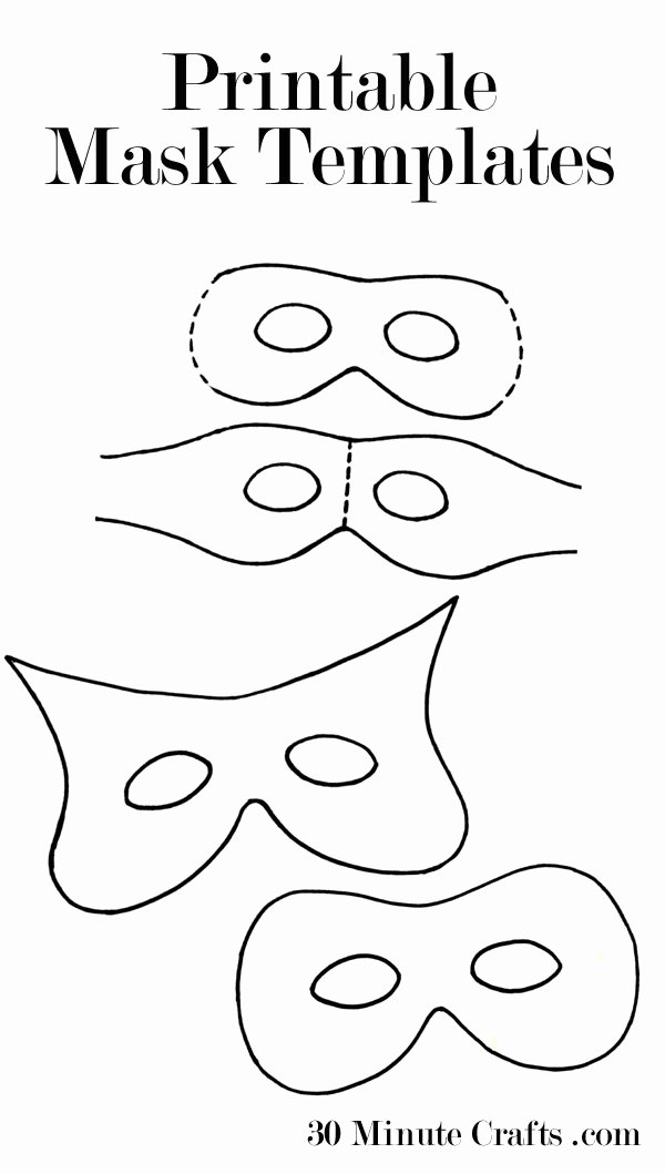 Superhero Mask Template Pdf Lovely Printable Halloween Mask Templates 30 Minute Crafts