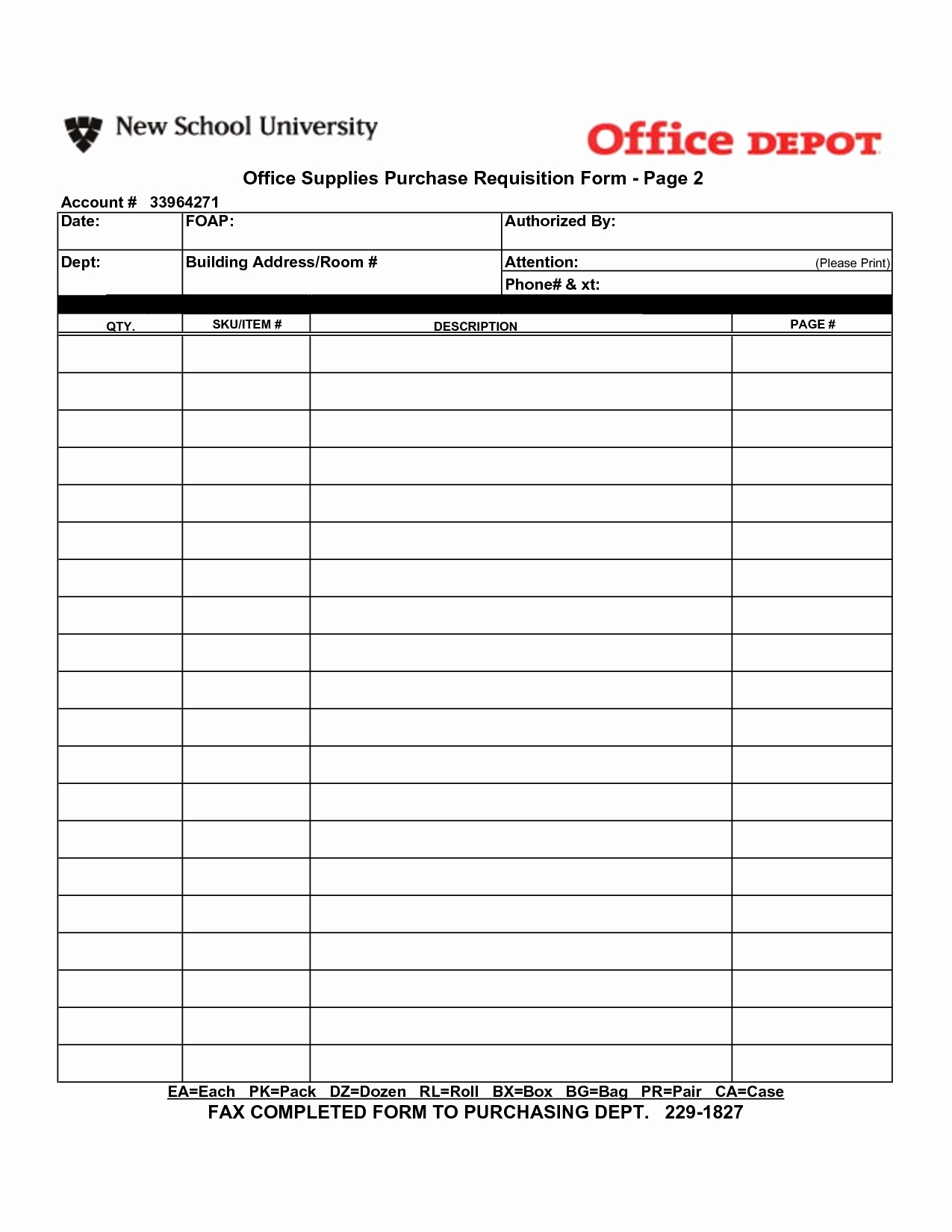 Supply order form Template Elegant Best S Of Basic Fice Supply Template Fice