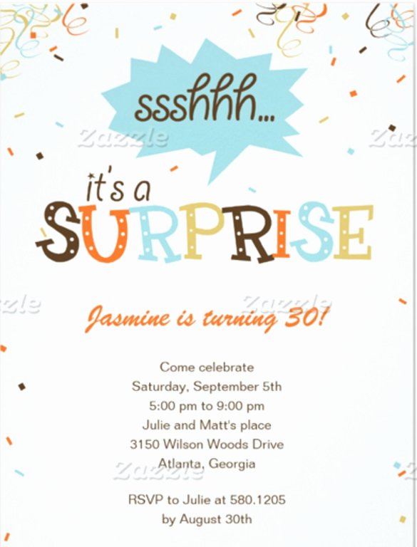 Surprise Party Invitation Template Elegant 14 Surprise Birthday Invitations Free Psd Vector Eps