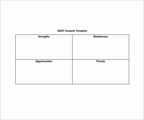 Swot Analysis Template Word Luxury Swot Analysis Templates 14 Download Documents In Pdf Word
