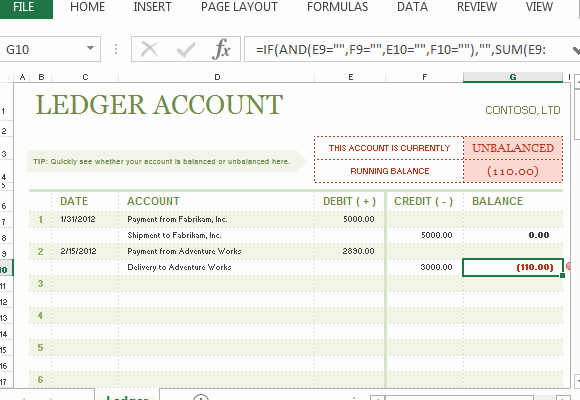 T Account Excel Template Elegant T Account Template