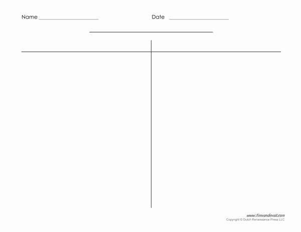 T Chart Template Pdf Awesome T Chart Template Pdf