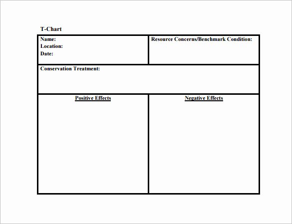 T Chart Template Pdf Best Of 12 T Chart Templates Free Sample Example format