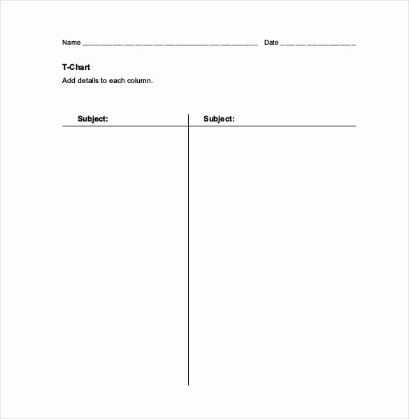 T Chart Template Word Awesome 16 T Chart Templates Doc Pdf