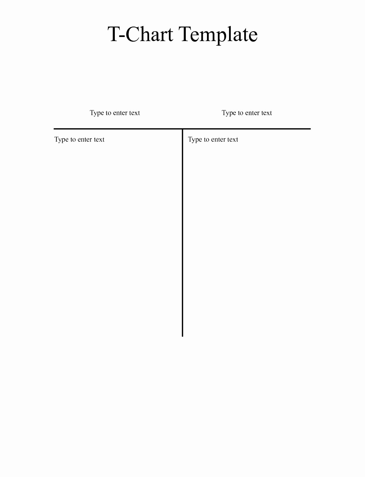 T Chart Template Word Best Of 6 T Chart Template for Word Waoay