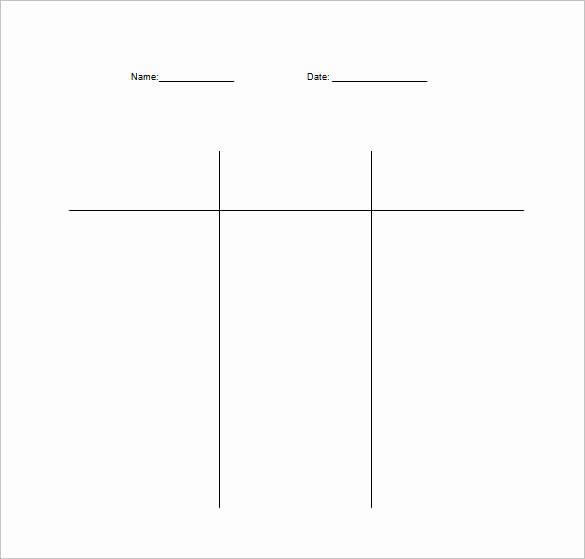 T Chart Template Word Best Of T Chart Template 15 Examples In Pdf Word Excel