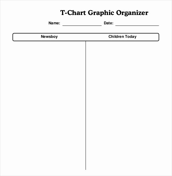 T Chart Template Word Inspirational T Chart Template
